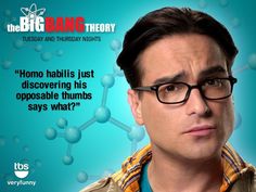 the big bang theory poster with an image of a man wearing glasses and looking at the camera