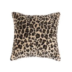 a leopard print pillow on a white background