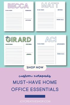 the front and back pages of a printable shopping list with text that reads, shop now