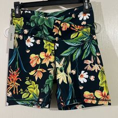 Ododos Floral Athletic Biker Shorts. Sz. Medium. So Cute. These Are New With Tags, But The Back Has A Teeny Tiny Spot That Looks Like A Little Thread Pulling, But It’s Not Noticeable Hardly At All. See Pics For Condition. Stretch Floral Print Shorts, Casual Biker Shorts For Vacation, Casual Stretch Shorts With Floral Print, Thread Pulling, Shorts Athletic, Biker Shorts, Athletic Shorts, Blue And Green, So Cute