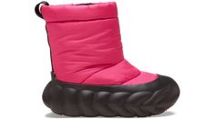 Make a bold and cozy statement in the OverPuff Boot. Featuring exaggerated coziness and trendy streetwear design, the OverPuff collection provides functional warmth with eye-catching fashionable style. The quilted puff upper is fully insulated with a fleece lining for a secure, warm fit, and the bold outsole steps up the cozy theme for a unique style statement. Proof that cold weather footwear can be both functional and fashionable.  OverPuff Boot Details:    Fleece-lined quilted puff upper prov Trendy Nylon Puffer Jacket For Streetwear, Casual Pink Nylon Puffer Jacket, Pink Quilted Nylon Puffer Jacket, Trendy Pink Puffer Jacket For Streetwear, Pink Trendy Puffer Jacket For Streetwear, Trendy Nylon Puffer Jacket For Cold Weather, Casual Pink Puffer Jacket For Outdoor, Trendy Quilted Nylon Puffer Jacket, Casual Insulated Puffer Jacket For Streetwear