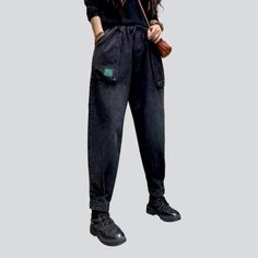 Exude classic appeal with our Nineties-trend rectangle pockets baggy denim pants featuring high-rise and drawstrings closure from our 2023 Autumn Collection! The perfect companion to any season. this exquisite piece is sure to turn heads wherever you go.Why These Pants are an All-Season StapleAchieve an effortless. classic look with these 20th-century-style loose denim pants. Their stonewashed fabric and tall-rise design exude quintessential allure. while the drawstrings closure and rectangle po High Waist Denim Jeans With Drawstring, High-waist Denim Jeans With Drawstring, High Waist Drawstring Denim Jeans, Casual Drawstring Jeans For Streetwear, High Rise Denim Jeans With Drawstring, Trendy Relaxed Fit Jeans With Drawstring, Trendy Spring Cargo Jeans With Drawstring, Utility Style Straight Leg Cargo Jeans With Drawstring, Trendy Baggy Cargo Jeans For Everyday