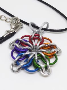 Rainbow star chainmaille necklace by PrincessChainmaille on Etsy Chainmaille Necklace, Rainbow Star, Chain Jewelry, Chains Jewelry, Jewelry Necklace Pendant, Jewelry Necklaces, Rainbow