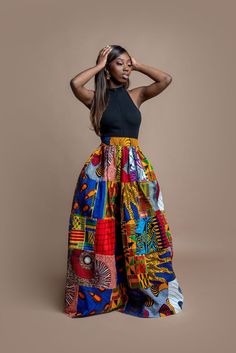 Afrocentric Outfits, Patchwork Maxi Skirt, African Skirt, Skirt Patchwork, African Print Maxi Skirt, Dashiki Shirt, Dashiki Dress, African Skirts, Ankara Skirt