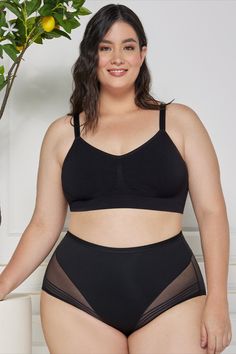 Control Briefs for Women plus size and mid size. High rise briefs for every day. Compressive Moderate Coverage Shapewear Brief, Compressive Briefs With Contoured Waistband, Supportive Soft-touch Shapewear Briefs, Plus Size Underwere, Micro-elastic Brief Shapewear, Lower Back Support, Waist Trimmer, Waist Cincher, Waist Trainer