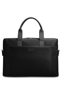 This multipurpose duffle is perfect for everyday travel�from daily commutes to weekend escapes�with a sleek, water-repellent profile. The roomy interior is designed to keep all your essentials organized, with inner side pockets that allow access to your water bottle or compact umbrella. Top zip closure Top carry handles; removable shoulder strap Trolley sleeve Exterior zip and slip pockets Laptop sleeve fits most 15" laptops Interior zip, slip and wall pockets; laptop sleeve Scratch-resistant; w Black Waterproof Luggage For Everyday Use, Modern Nylon Duffle Bag With Zipper Pocket, Nylon Laptop Bag With Zipper For Business Trips, Waterproof Nylon Business Bag, Business Nylon Waterproof Bag, Versatile Business Luggage With Zipper Closure, Modern Nylon Duffle Bag With Luggage Sleeve, Nylon Bags With Zipper Pocket For Business Trips, Modern Travel Bag With Zipper Closure For Business Trips