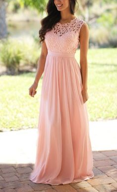 the bridesmaid - pink crochet maxi dress with tulle back is $ 299 95