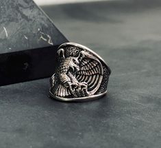 Stunning 925 Sterling Silver Thumb Ring with Eagle,Adjustable Design for Comfort, Unique Boho Chic Statement Jewelry,Perfect Gift For Him NEXT DAY SHIPPING! SHIPMENT Standart Shipping--------- USA 3-12 DAYS UK  3-12 DAYS AU  3-12 DAYS DE  3-12 DAYS FR  3-12 DAYS EUROPEAN COUNTRIES  3-12 DAYS ASIAN COUNTRIES  3-12 DAYS Express Shipping--------- USA 3-5 DAYS UK  3-6 DAYS AU  3-6 DAYS DE  3-6 DAYS FR  3-6 DAYS EUROPEAN COUNTRIES  3-6 DAYS ASIAN COUNTRIES  3-6 DAYS NEXT DAY SHIPPING! A wonderful gif Adjustable Nickel-free Stainless Steel Rings, Adjustable Stainless Steel Nickel-free Rings, Adjustable Symbolic Rings With Polished Finish, Silver Stainless Steel Rings For Gifts, Nickel Free Stainless Steel Rings For Gifts, Nickel-free Stainless Steel Rings As Gift, Adjustable Stainless Steel Ring For Gift, Adjustable Stainless Steel Rings For Gifts, Silver Tarnish-resistant Rings For Gift