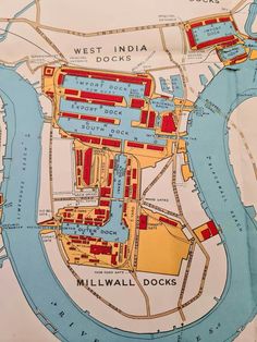 an old map of the west india docks