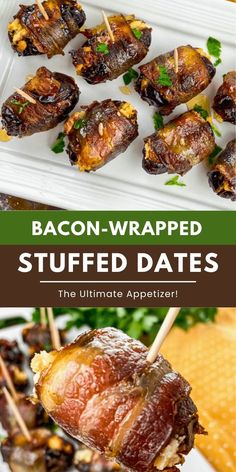 bacon wrapped stuffed dates are the ultimate appetizer for any party or special occasion