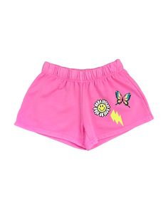 Neon Pink smiley daisy shorts Cute Bottoms With Built-in Shorts For Playwear, Playful Loungewear Shorts With Elastic Waistband, Playful Elastic Waistband Shorts For Loungewear, Trendy Athletic Shorts For Summer, Cute Playwear Bottoms With Built-in Shorts, Sporty Short Jean Shorts For Summer, Sporty Summer Jean Shorts, Sporty Jean Shorts For Summer, Playful Summer Pajama Shorts With Relaxed Fit