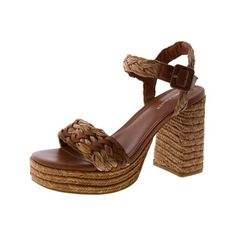 Manufacturer: Marc Fisher Size Origin: US Style Type: Platform Sandals Collection: Marc Fisher Closure: Material: All Man Made Fabric Type: Woven Sku: BH5939513 Size:  s .  Color: Brown.  Gender: female.  Age Group: adult. Block Heel Platform Sandals, Sandals Collection, Platform Block Heels, Buckled Heels, How To Make Shoes, Marc Fisher, Brown Sandals, Brown Shoe, Slingback Sandal