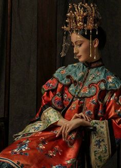 Qing Hanfu Moda China, Chinese Traditional Costume, Shotting Photo, Asian Outfits, Chinese Dress