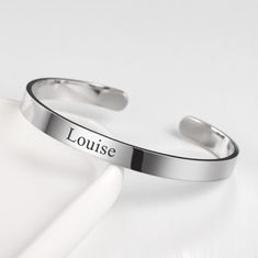 45% OFF + FREE Shipping Worldwide! ✈️ <3 Our new exclusive UNISEX Custom Cuff Bracelet is a fashionable way to express your personality, remind someone you love them, honor a loved one, or remember something inspiring and hopeful! Product Details Hypoallergenic, lead-free and Tarnish-Resistant stainless steel. ADJUSTABLE to fit most wrists. Colors: Silver, Gold, RoseGold 🚨 High Demand! With 45% OFF + FREE Shipping Get Yours BEFORE We Sell Out Again! Trendy Customizable Silver Bracelets, Trendy Personalized Silver Bracelets, Trendy Silver Bracelets For Personalized Gifts, Trendy Personalized Adjustable Bangle, Trendy Stainless Steel Cuff Bracelet, Trendy Adjustable Personalized Bangle, Modern Rose Gold Cuff Bracelet As Gift, Elegant Silver Cuff Bracelet For Mother's Day, Trendy Rose Gold Cuff Bracelet Gift