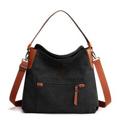 Color: Black Bucket Bag Style, Mothers Bag, Casual Crossbody Bag, Handbags Fashion, Canvas Crossbody Bag, Canvas Handbags, Crossbody Messenger Bag, Shoulder Messenger Bag, Canvas Shoulder Bag