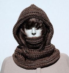 Stay cozy and stylish with this cowl winter hood made from soft wool. The scarf comes in a versatile beige knit, perfect for providing warmth during colder months. This comfortable accessory is handmade with attention to detail, making it an ideal choice for layering and providing a comfortable covering for your neck and head. Whether you're looking for a fashionable garment to complete your look or a practical weather solution, this knitted head wrap offers both style and functionality. It's th Hand Knitted Crochet Hat For Fall And Cold Weather, Hand Knitted Crochet Hat For Cold Fall Weather, Crochet Hat For Cold Weather And Fall, Knit Crochet Hat For Cold Weather In Fall, Crochet Hat For Fall And Cold Weather, Warm Beige Crochet Hat For Fall, Beige Crochet Hat For Fall Cold Weather, Cozy Balaclava For Cold Weather In Fall, Cozy Wool Crochet Hat For Winter