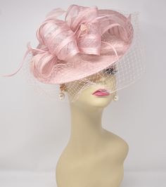 "How to take the custom order: 1. Show me the style of hat or fascinator you like from my store and a photo of your outfit and any other details you'd like me to know 2. I will send you a photo of the materials we have selected to be used for your hat and tell you the fee you need to pay, then give you a special link to purchase it, once completed, before I ship you the hat, I will show you the custom hat. The hat can be picked up in Rockville, Maryland. 3. Please keep in mind that no two hats a Horse Race Hats, Rockville Maryland, Royal Ascot Hats, Sinamay Hats, Pink Dusty, Church Dress, Kentucky Derby Hats, Fascinator Hat, Feather Flower