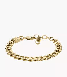 Classic Gold-tone Metal Bracelet, Gold Stainless Steel Chain Bracelet, Classic Link Chain Charm Bracelet, Classic Metal Chain Bracelet With Adjustable Chain, Classic Chain Link Charm Bracelet, Classic Link Charm Bracelet, Gold Stainless Steel Bracelet With Curb Chain, Yellow Gold Stainless Steel Chain Link Bracelet, Gold Stainless Steel Bracelets With Curb Chain