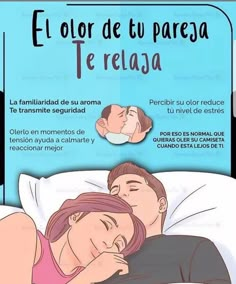 a man and woman laying in bed with the caption'el color de tu paresa terelaja '