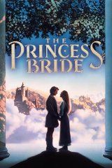 the princess bride movie poster with two people standing in front of an archway and looking at each other