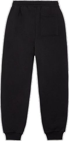 Black Cotton Joggers With Ribbed Cuffs, Casual Black Sweatpants With Logo Waistband, Black Cotton Sweats For Jogging, Black Cotton Activewear With Ribbed Cuffs, Black Cotton Sweats With Ribbed Waistband, Sporty Joggers With Logo Waistband For Streetwear, Black Cotton Joggers With Comfort Waistband, Basic Streetwear Joggers With Ribbed Cuffs, Black Cotton Joggers With Elastic Cuffs