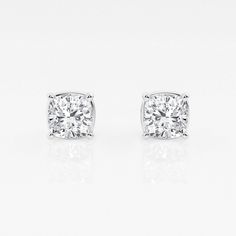 There's nothing more versatile than a pair of classic stud earrings. We love these princess cut lab grown diamond studs for every occasion. Pick the size and color best suited to your ears in the color of gold that you fancy. White Asscher Cut Diamond Earrings, Classic Gia Certified Cushion Cut Jewelry, Classic White Diamond Earrings With Single Cut Diamonds, Classic White Diamond Earrings With Single Cut, Classic Asscher Cut Cubic Zirconia Earrings, Elegant Cushion Cut Diamond Wedding Earrings, Elegant Cushion Cut Diamond Earrings For Wedding, Classic White Gold Asscher Cut Diamond Earrings, Wedding Diamond White Cushion Cut Diamond Earrings