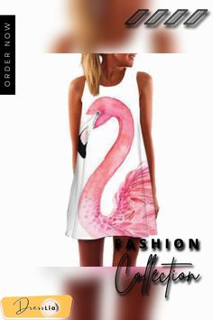 Fashion Print Round Neck Sleeveless Summer Dresses Chic Pink Sleeveless Beach Dress, Pink Printed Sleeveless Summer Dress, Printed Pink Sleeveless Summer Dress, Casual Pink Sleeveless Beach Dress, Casual Pink Sleeveless Dress For Beach Season, Pink Sleeveless Dress For Vacation, Pink Sleeveless Dress For Beach Season, Casual Printed Sleeveless Dress For Party, Casual Printed Sleeveless Party Dress