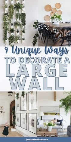 the ultimate guide to decorate a large wall in your living room or dining room with hanging plants