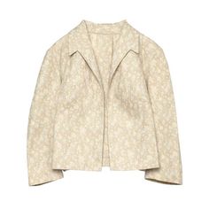 Sundazed (italy) floral damask weave t lapel blouson jacket ivory : l    sos | sundazed.io/products/sundazed-floral-damask-weave-t-lapel-blouson-jacket-ivory-l    brand: sundazed  origin: germany    condition: new  bespoke (mint condition or new without tags)    look: the touch of the master  department: women  size: l  color: ivory  fabric: damask  shell: cotton blend  pattern: floral  type: jacket  fit: relaxed  style: blouson  length: cropped  sleeve type:  sleeve length: 3/4  neckline: lapel  yoke: split  cuffs: invisible hem    measurements (cm):  chest: 44  length: 50  shoulder: 42  sleeve: 47  hem: 50    sku: 000533 Chic Beige Floral Print Outerwear, Chic Floral Print Formal Outerwear, Chic Outerwear With Floral Print And Notch Lapel, Chic Notch Lapel Outerwear With Floral Print, Chic Floral Print Outerwear With Notch Lapel, Elegant Spring Blazer With Floral Print, Elegant Floral Print Fall Outerwear, Elegant Floral Print Outerwear For Fall, Elegant Floral Print Spring Blazer