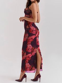 Unleash your inner good girl with our Jena Rose Print Maxi Dress! This sleeveless, slim fit dress features delicate spaghetti straps and a double layer for a romantic and feminine touch. Part of our Good Girl Things Evening Dresses Collection. Details Jena Rose Print Maxi Dress in Black Spaghetti straps Sleeveless Slim fit Double layer Romantic, feminine Good Girl Things Evening Dresses Collection Spring Party Rose Print Maxi Dress, Sleeveless Rose Print Maxi Dress For Garden Party, Fitted Maxi Dress With Spaghetti Straps For Garden Party, Sleeveless Fitted Midi Dress With Rose Print, Fitted Sleeveless Rose Print Midi Dress, Fitted Sleeveless Midi Dress With Rose Print, Chic Sleeveless Dress With Rose Detail, Summer Evening Dress With Rose Print, Summer Evening Dresses With Rose Print