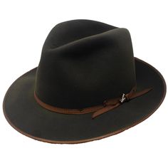 Stetson Stratoliner Special Edition Fedora Classic Leather Fedora, Classic Brown Felt Hat With Flat Crown, Classic High Crown Fedora For Country Events, Classic Flat Crown Hat Bands For Western-themed Events, Classic Flat Crown Hat Bands For Western Events, Classic Fedora With Flat Crown For Western-themed Events, Classic Adjustable Fur Felt Hat Bands, Classic Brown Felt Hat With High Crown, Classic Brown High Crown Felt Hat