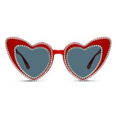 Introducing our Heart-Shaped Rhinestone Embellished Sunglasses, a glamorous and stylish accessory that combines the distinctive heart-shaped frames with dazzling rhinestone embellishments. These sunglasses are designed to add a touch of luxury and sophistication to your look while making a bold fashion statement.Elevate your style and add a touch of sparkle with the Heart-Shaped Rhinestone Embellished Sunglasses. Let the distinctive shape and dazzling rhinestone decorations make a statement and Elegant Heart-shaped Sunglasses With Tinted Lenses, Elegant Heart-shaped Tinted Sunglasses, Heart-shaped Sunglasses With Heart Print For Party, Heart-shaped Party Sunglasses With Heart Print, Elegant Heart-shaped Party Sunglasses, Elegant Valentine's Day Party Sunglasses, Heart-shaped Sunglasses With Tinted Glass Lenses, Heart-shaped Glass Sunglasses With Tinted Lenses, Heart-shaped Tinted Glass Sunglasses