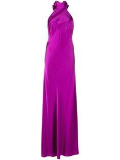 Gown Purple, Michelle Mason, Purple Silk, All Brands, Dark Purple, Long Length, Satin Finish, One Shoulder Dress, Evening Dresses