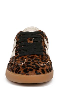 Add a retro footnote to your everyday 'fits with this dapper leather sneaker with contrast logo elements and a rubber traction sole. Cheetah Print is a Nordstrom-exclusive color Removable insole Leather upper and lining/rubber sole Imported Fall Gum Sole Lace-up Sneakers, Low-top Sneakers With Speckled Midsole For Fall, Low-top Fall Sneakers With Speckled Midsole, Fall Low-top Sneakers With Speckled Midsole, Brown Leather Sneakers With Studded Outsoles, Sporty Sneakers With Contrast Sole For Fall, Retro Sneakers With Speckled Midsole And Round Toe, Retro High-top Sneakers With Textured Sole, Retro Sneakers With Textured Sole And Round Toe