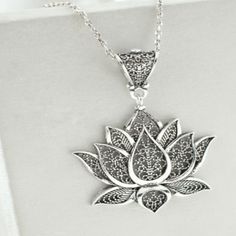 925 Sterling Silver Filigree  of Lotus Flower Art Women Necklace, Personalised Gift, Lotus jewellery, Lotus flower, Best gifts for women, Christmas Gifts, Necklace for Women and Girls, Gift for Her, Minimalist Necklace, Anniversary Gifts, Birthday Gift, Gift for Him, Personalized Gifts, Gift for Mom, Necklace for Women, Silver Necklace, Birthstone jewelry, Bridesmaid Gifts,Groomsmen Gifts,Engagement Gifts,Wedding Gifts, Graduation Gifts, gift for wife, pendant necklace, Necklace For Women,Hallow Silver Flower Pendant Jewelry As Gift For Her, Silver Necklace With Flower Charm For Anniversary, Silver Flower Jewelry Gift, Spiritual White Gold Jewelry For Mother's Day, Silver 925 Stamped Necklace For Mother's Day, Spiritual Sterling Silver Jewelry Gift, Spiritual Engraved Jewelry As Gift, Bohemian Engraved Jewelry Gift, Silver Flower Shaped Jewelry For Mother's Day