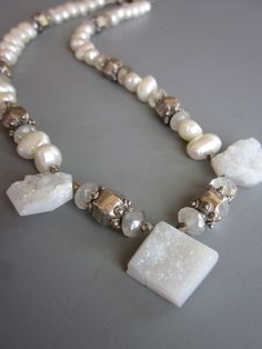 White Crystal Jewelry With Stones, White Stone Necklaces For Jewelry Making, White Pendant Jewelry With Stones, White Stone Pendant Jewelry, White Spiritual Jewelry With Stones, Spiritual White Stone Jewelry, White Gemstone Beads Jewelry For Wedding, Anniversary White Gemstone Beads Necklaces, Spiritual White Crystal Jewelry