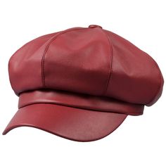 PRICES MAY VARY. Solid Color 8 Panel Hats for Women -- Made of PU leather. 8 panels on top looks great and complements various face shapes. Stretchy, One Size Fits Most -- Fits best for hat size from 6 3/4-7 3/8. Size details(approx): brim:1.96"(5cm); height:4.3"(11cm); circumference(outer):21.2"-22.8"(54-58cm). Elastic band at back for a superior fit. Vintage & Classic Style Newsboy Hat -- A perfect accessory to makes your everyday difference. Match with a casual jacket, overcoat ,suit and jean Cabbie Hat, Painter Hat, Ivy Cap, Signature Necklace, Berets Cap, Newsboy Hat, Leather Hat, Panel Hat, News Boy Hat