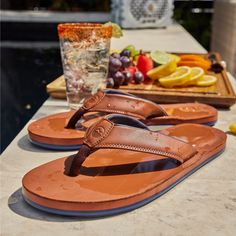 Love your leather flip flops but hate that you can't wear them near water? The Clipper is our first waterproof leather flip flop for pool, beach, and boat days—it's the perfect coastal sandal for water lovers. Boat Days, Leather Flip Flops, Floating In Water, Pool Beach, Flip Flop, Full Grain Leather, The Pool, Flip Flops, Lake