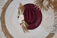 "NEW FLOWER AND HAT COLORS AVAILABLE! 🤍 Every Bride needs this hat! It's perfect for bridal events including dress shopping, bridal shower, bachelorette, and even your honeymoon! It is boho, fashionable, and unique! 🤍 -adjustable hat -one size fits most people! -breathable, lightweight and comfortable -Material: 65% Cotton, 35% Polyester  -Size:      Hat circumference: 56-58cm/22.22.8\"      Brim width: 7cm/2.75\"     Height: 11cm/4.3\" -personalized just for you -choice of color of 2 roses on Bohemian Hat Bands For Kentucky Derby Wedding, Bohemian Wide Brim Wedding Hat, Adjustable Fedora Straw Hat For Wedding, Adjustable Brimmed Hats With Handmade Flowers, Handmade Flowers Brimmed Adjustable Hats, Handmade Flowers Adjustable Brimmed Hat, Handmade Flowers Brimmed Hats, Bohemian Mini Hat With Short Brim For Wedding, Bohemian Short Brim Hats For Wedding