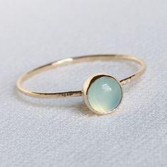 Aqua Chalcedony Ring, How To Wear Rings, Chalcedony Ring, Hammered Band, Stack Ring, Ruby Engagement Ring, Ring Simple, Aqua Chalcedony, Hammered Gold