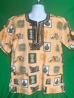 Unisex dashiki shirts. Traditional Short Sleeve Tops With Graphic Print, Traditional Brown Printed Top, Traditional Short Sleeve Graphic Print Top, Traditional Short Sleeve Shirt With Graphic Print, Maasai People, Dashiki For Men, Dashiki Shirt, Dashiki Dress, Maasai