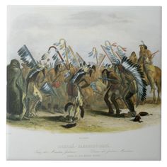 an image of native american indians dancing