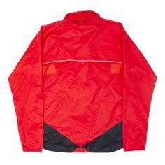 Item is in good used condition. >Size: XL >Armpit To Armpit: 22" >Armpit To Cuff: 21" >Collar To Hem: 25" Functional Red Streetwear Windbreaker, Red Nylon Sportswear Track Jacket, Red Nylon Track Jacket, Functional Red Windbreaker For Streetwear, Red Functional Windbreaker For Streetwear, Sporty Red Windbreaker For Outdoor Activities, Red Athleisure Track Jacket For Outdoor Activities, Red Nylon Streetwear Windbreaker, Red Nylon Windbreaker For Streetwear