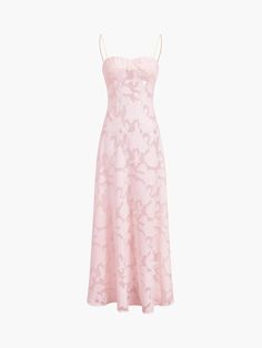 Rosalia ��半透明花卉网眼长连衣裙 Aesthetic Pink Dress, White Backless Maxi Dress, Winter Maxi Dresses, Bday Aesthetic, Light Pink Floral Dress, Mesh Long Dress, Maroon Maxi Dress, Black Dresses Online, Winter Maxi