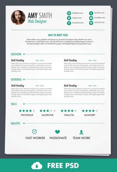 a clean and professional resume template with green accents on the front, in two colors