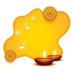 an illustration of diwali with candles on the occasion of diwali