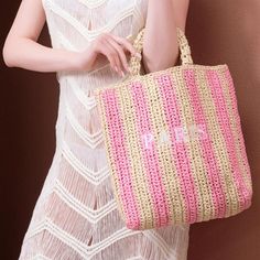 This gorgeous little beach / summer bag will be your go-to! It is perfect for the Spring and Summer seasons as it can easily transition from morning beach bag to evening sushi date bag! Lightweight wicker-like fabric in an interweaving pattern with pink stripes and PARIS letters stitched on the front. Sushi Date, Morning Beach, Straw Tote Bag, Wicker Bags, Bedroom Gift, Summer Bag, Straw Tote, Pink Stripes, Beach Summer