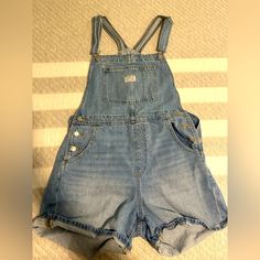 Reposhing This Item I Purchased From @Megross622. Loved It, But Ready To Rotate For Something New. Questions? Leave A Comment Below! Casual High-rise Denim Shortalls, Denim Overalls Shorts, Dr Closet, Levi Shorts, Premium Denim, Something New, Jean Shorts, Levi's, Overalls