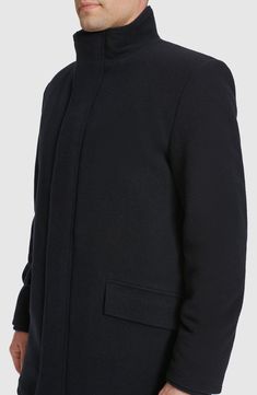 A loose car coat fashioned from a durable wool blend features a stand collar and a sleek snap storm placket added warmth and comfort. 33 1/2" length (size Medium) Front zip closure with snap storm placket Stand collar Long sleeves Front flap pockets Lined 60% wool, 30% polyester, 5% acrylic, 5% other fibers Dry clean Made in China Car Coat, Nordstrom Store, Coat Fashion, A Stand, Cole Haan, Flap Pocket, Stand Collar, Made In China, Nordstrom Rack