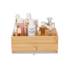 PRICES MAY VARY. PRACTICAL: This bamboo makeup storage organizer looks elegant sitting on your vanity, keep all your cosmetics organized and easy to find. ELEGANT TEXTURE: The surfaces are hand-sand polished and painted, smooth and comfortable, without burrs or sharp edges. DISPLAY BEAUTIFULLY: The bathroom countertop organizer fits different types of cosmetics, such as perfumes, lipsticks, blushes, keeping your vanity tops tidy. FUNCTIONAL & CONVENIENT: Keep your makeup and accessories neat and Organize Makeup In Bathroom Storage, Feminine Hygiene Storage Office, Cheap Functional Cosmetic And Toiletry Storage For Organization, Cheap Functional Daily Cosmetic And Toiletry Storage, Bath And Body Work Storage, Make Up Organizer Shelf, Skincare Organizer Vanity, Skincare Organizer Amazon, Hair Products Organiser